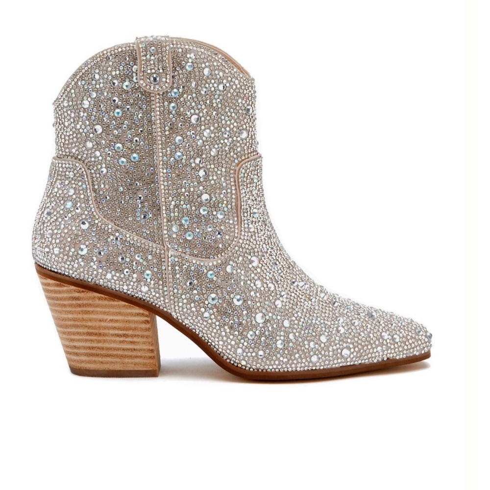 HARLOW SHAYNE Rhinestone Short Cowgirl Booties by Matisse SIZE 6 Retail $190